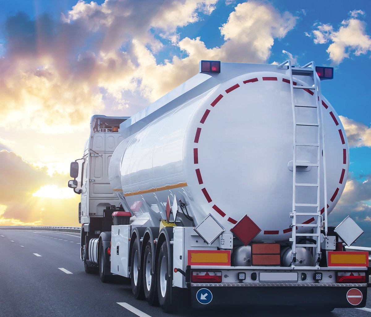 Alpha Oil Inc Sample Website Preview - Diesel Fuel Delivery Truck on Highway